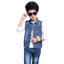 New Style Kids Casual Denim Spring Fashion Vests For Boys